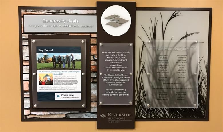 Riverside Bourbonnais Senior Living wall sign